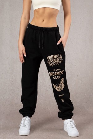 YoungLA W211 Dreamers Joggers Black | AZ6834-259