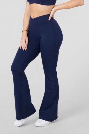 YoungLA W215 Vital Flare Pants Midnight Blue | QV7891-243