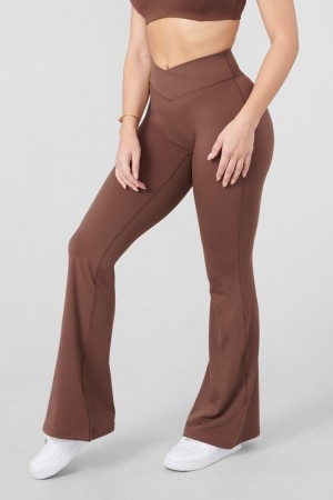 YoungLA W215 Vital Flare Pants Milk Chocolate | ZO6704-312