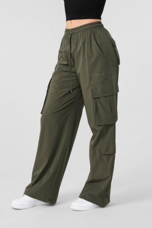 YoungLA W219 Travel Cargo Joggers Olive | GV0715-923