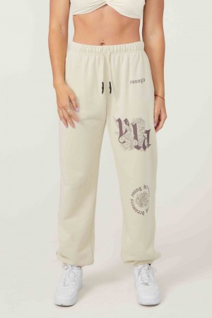 YoungLA W224 Rose Joggers Off-White | KD1963-207