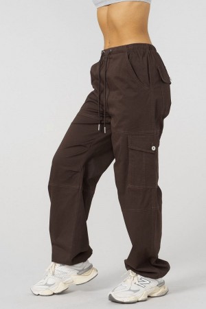 YoungLA W225 Streak Cargos Dark Brown | TM2649-785