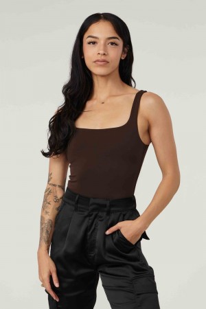 YoungLA W307 , Snatched Bodysuit Brown | OW4829-163