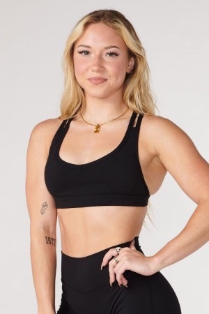 YoungLA W318 Effortless Sports Bra Black | KA0423-189