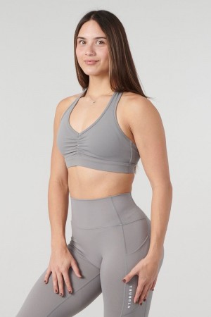 YoungLA W320 Power Backless Sports Bra Stone Grey | SF3407-658