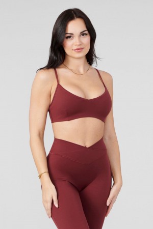 YoungLA W324 Vital Sports Bra Burgundy | BO1975-463