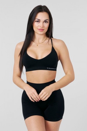 YoungLA W327 , Core Seamless Sports Bra Black | BX7509-623