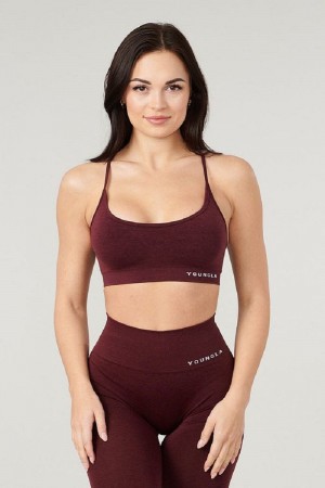 YoungLA W329 , Core Seamless scoop neck bra Burgundy Silk | DN1376-852