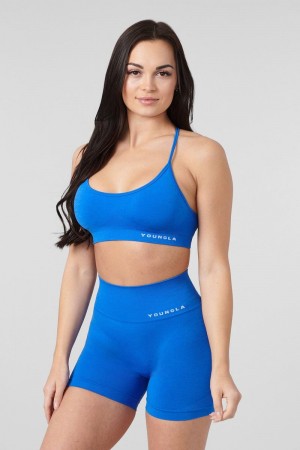 YoungLA W329 , Core Seamless scoop neck bra Bonnie Blue | IV7194-638