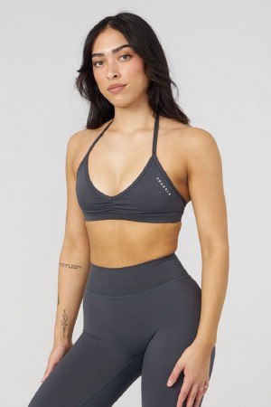 YoungLA W335 , Urban V-Neck Bra Charcoal | BS5784-690