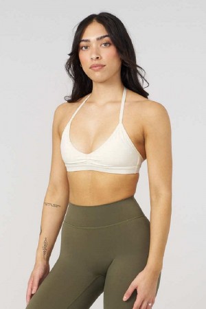 YoungLA W335 , Urban V-Neck Bra Off-White | MF2408-157