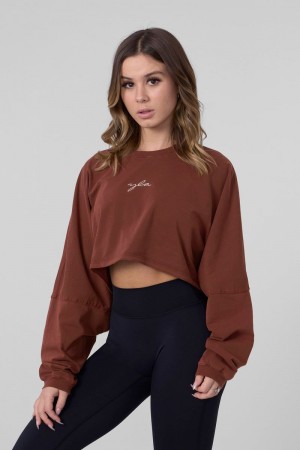 YoungLA W434 , LazyDay LongSleeve Top Burnt Orange Wash | IX2356-801