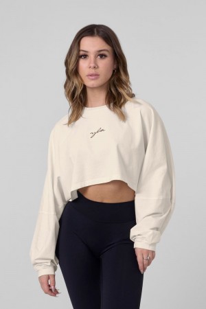 YoungLA W434 , LazyDay LongSleeve Top Cream | FV1365-079