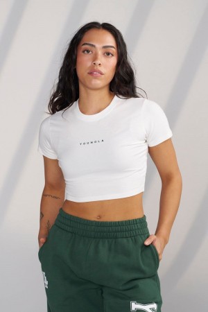 YoungLA W435 , OG Baby Shirt White / Green | KB6402-987