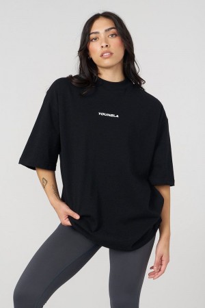 YoungLA W440 Digital Oversized Shirt Black | GX1403-768