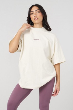 YoungLA W440 Digital Oversized Shirt Off-White | MY1426-973