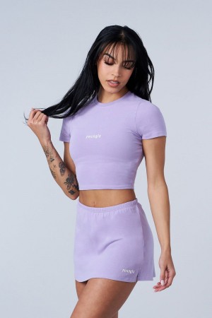 YoungLA W442 , Love Sets , Baby Shirt Lavender | YW7069-134