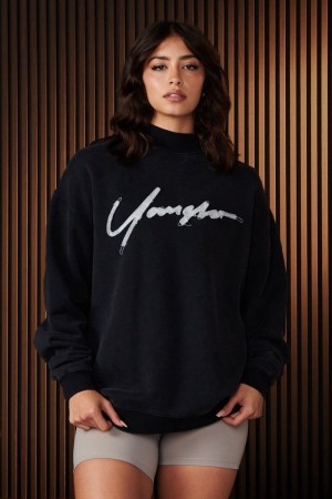 YoungLA W521 , Urban Crewneck Raven Wash | YT4019-573