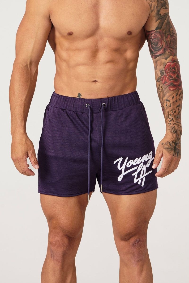 YoungLA 104 Legacy Shorts Deep Purple | ST4275-196