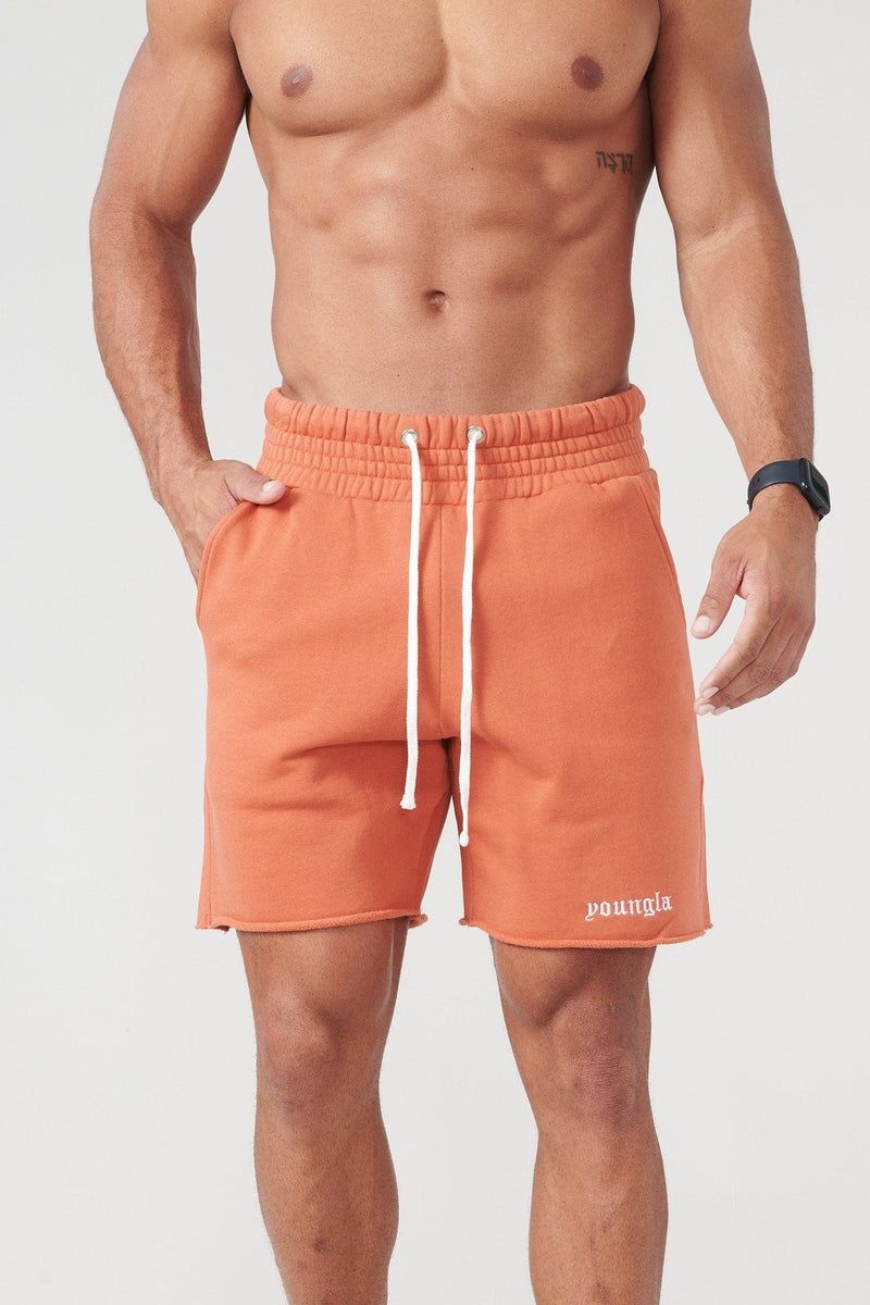 YoungLA 110 San Diego Terry Shorts Rusty Orange Wash | SD5473-829