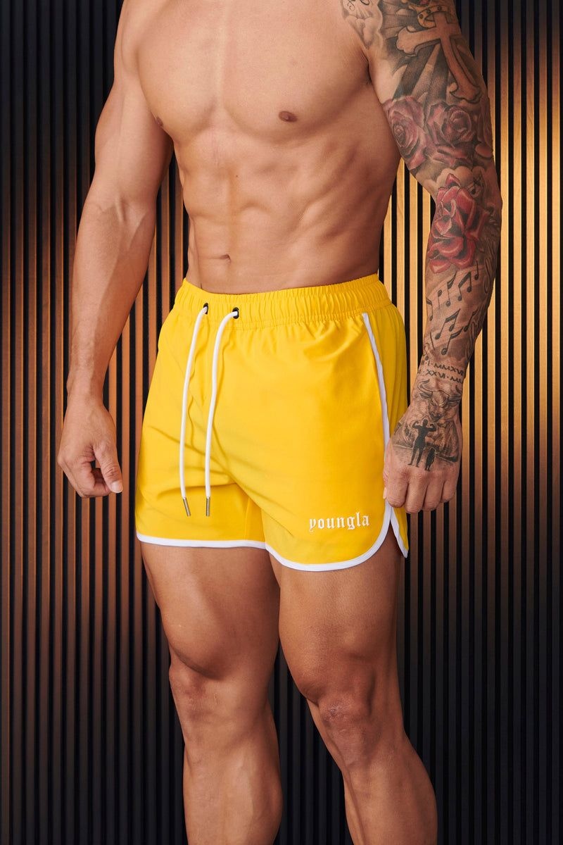 YoungLA 125 , Olympic Shorts Yellow | ZY9418-057