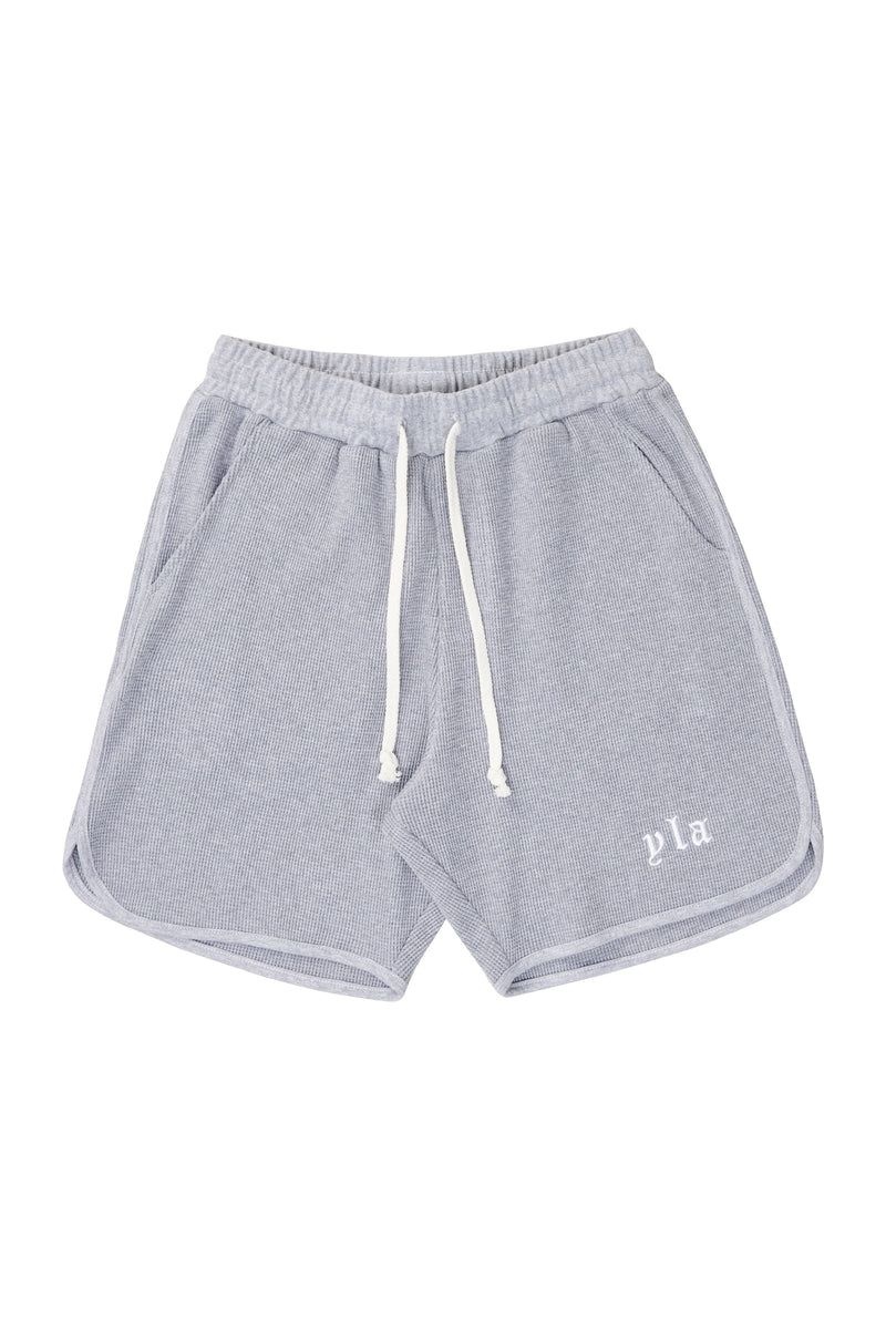 YoungLA 127 Summer Waffle Shorts Heather Grey | LP8697-405