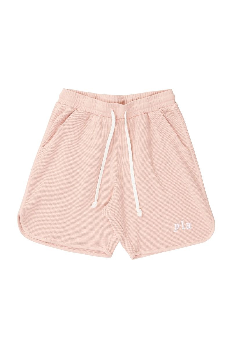 YoungLA 127 Summer Waffle Shorts Salmon | SO6849-530