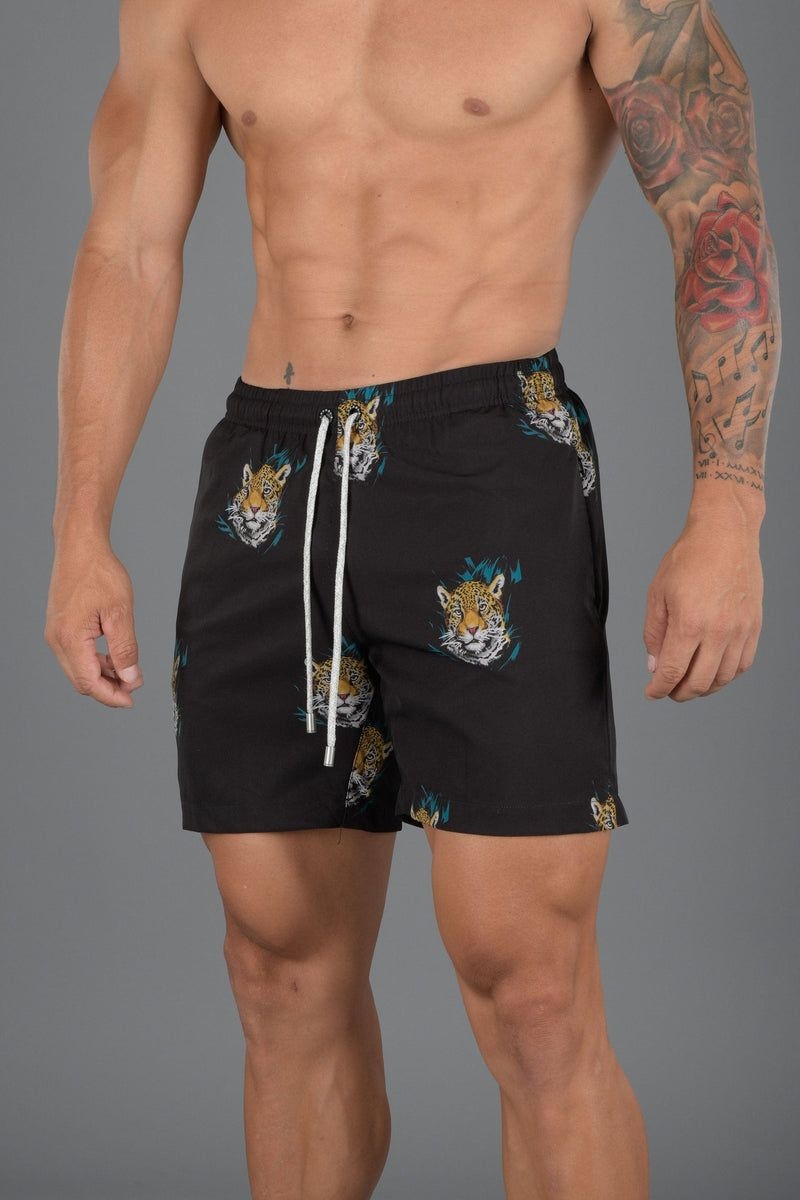 YoungLA 128 Abstract Swim Shorts inch22 Disguised Tiger | YK7638-542