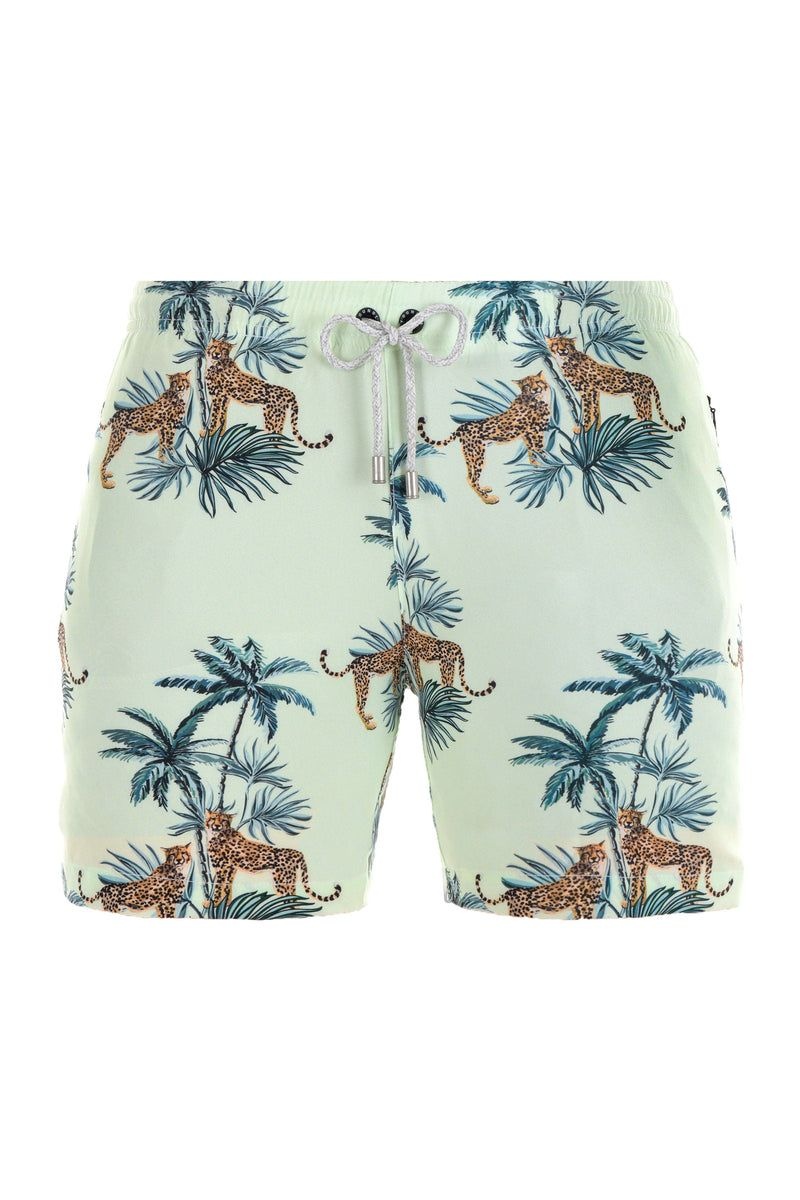 YoungLA 128 Abstract Swim Shorts inch22 Tropical Cheetah | XK7914-826