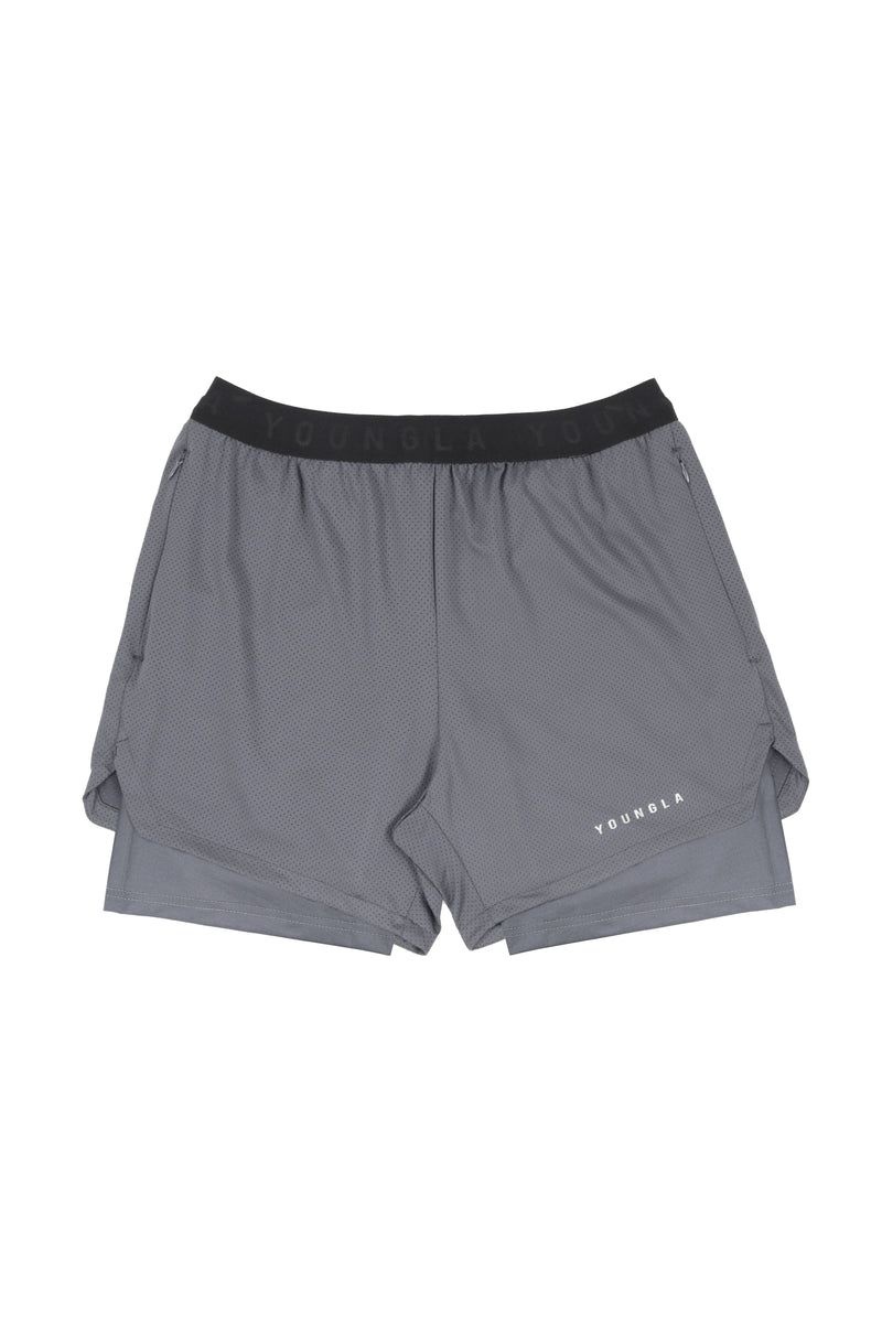 YoungLA 129 Trilogy Compression Shorts Dark Grey | JL2410-639