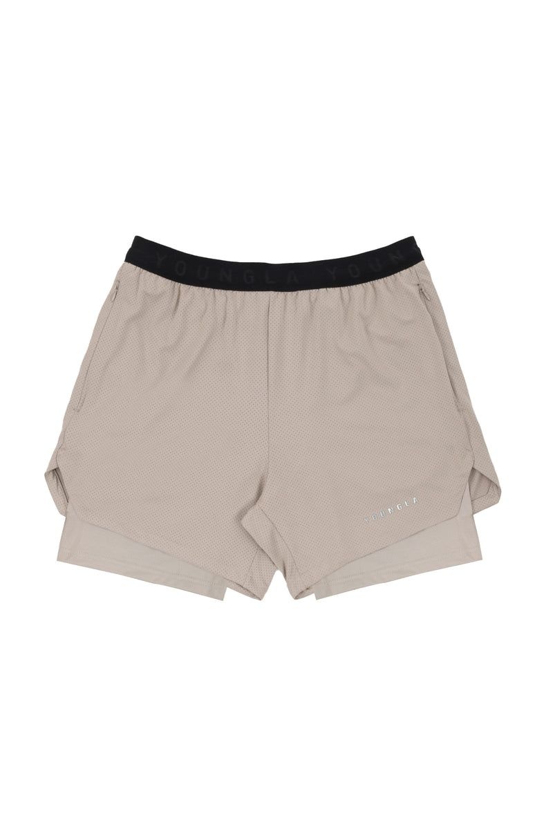 YoungLA 129 Trilogy Compression Shorts Tan | EG6751-208