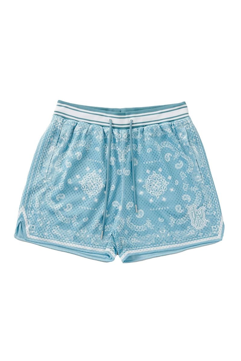 YoungLA 132 Infamous Bandana Shorts Light Blue | ML7628-450