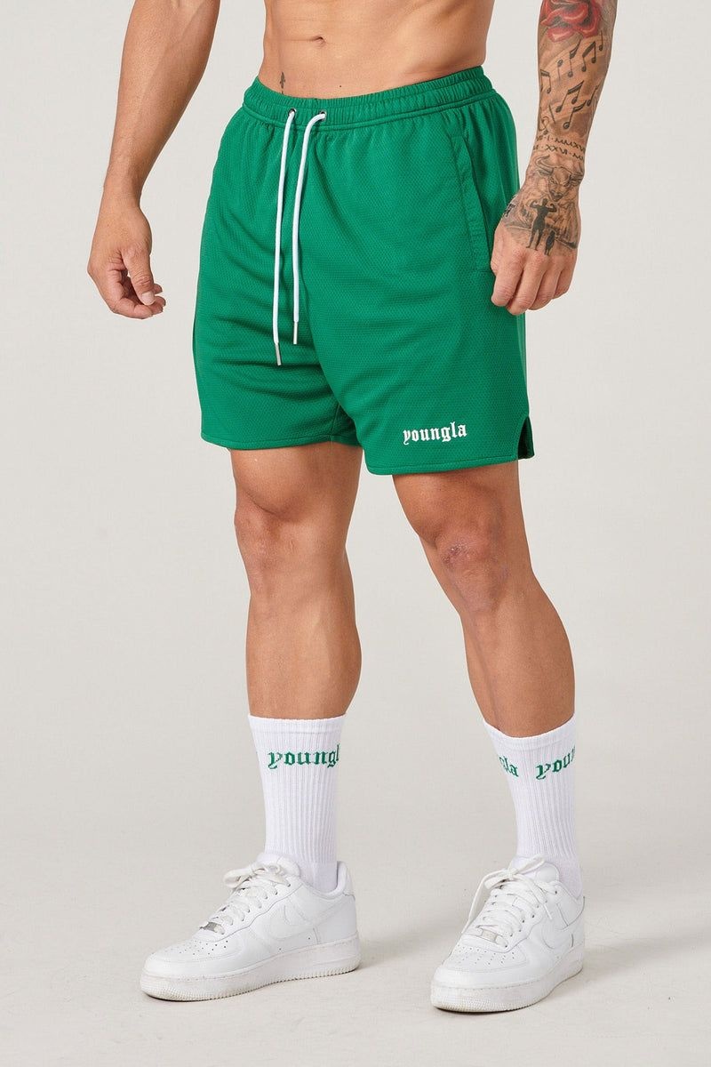 YoungLA 134 Game-Time Shorts & Socks Set Foliage Green | GS0916-523