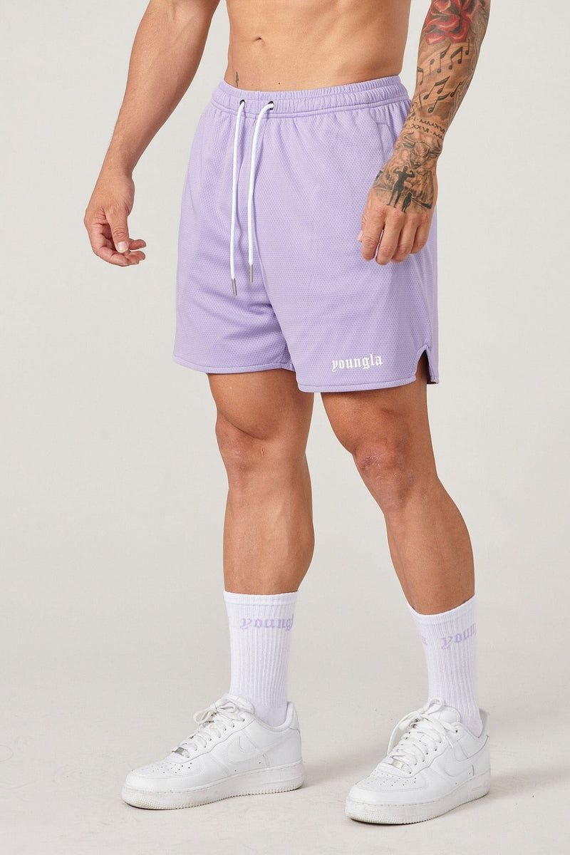 YoungLA 134 Game-Time Shorts & Socks Set Lavender | IN9761-058