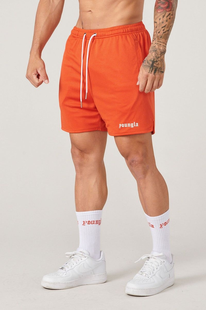 YoungLA 134 Game-Time Shorts & Socks Set Orange | NX3605-281