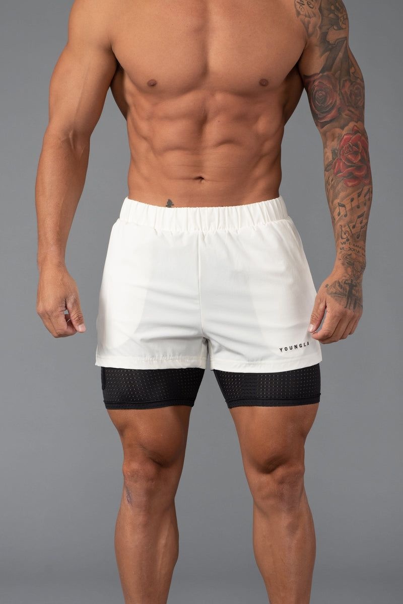 YoungLA 144 Peak Velocity Compression Shorts Off-White | HR7986-340