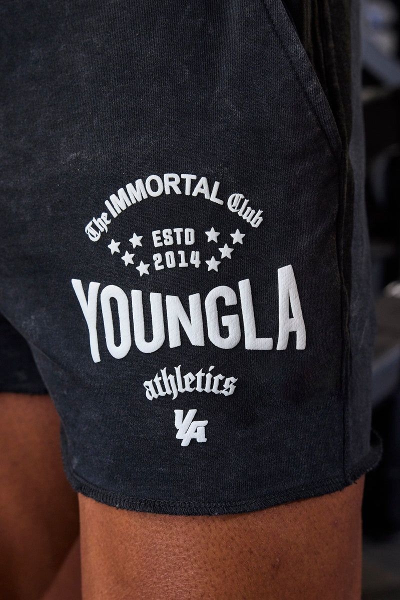 YoungLA 152 , Immortal Shorts Black Wash | ME0372-418