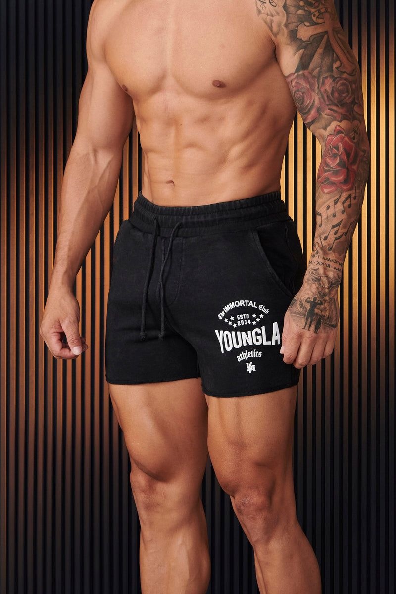 YoungLA 152 , Immortal Shorts Black Wash | ME0372-418