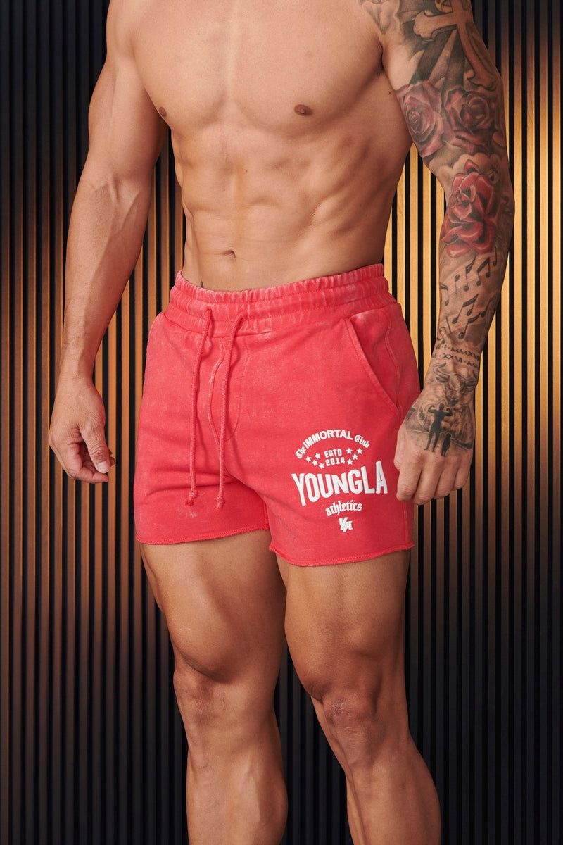 YoungLA 152 , Immortal Shorts Red Wash | CG3629-847