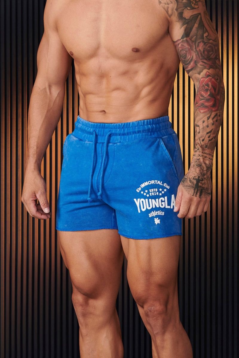 YoungLA 152 , Immortal Shorts Royal Blue Wash | HM9146-587