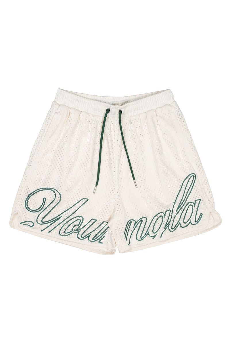 YoungLA 155 Championship Shorts Off-White | YL6102-893