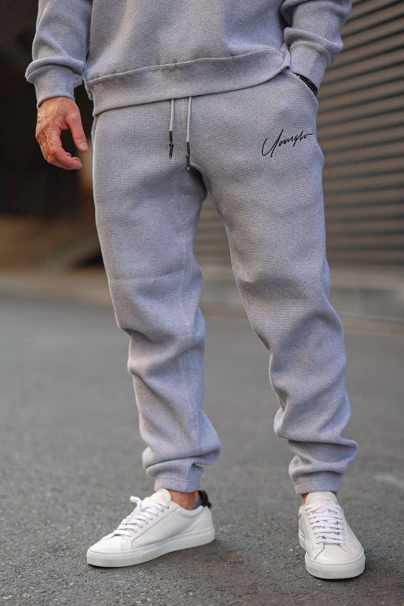 YoungLA 207 Cozy Thermal Joggers Black | HF4865-912