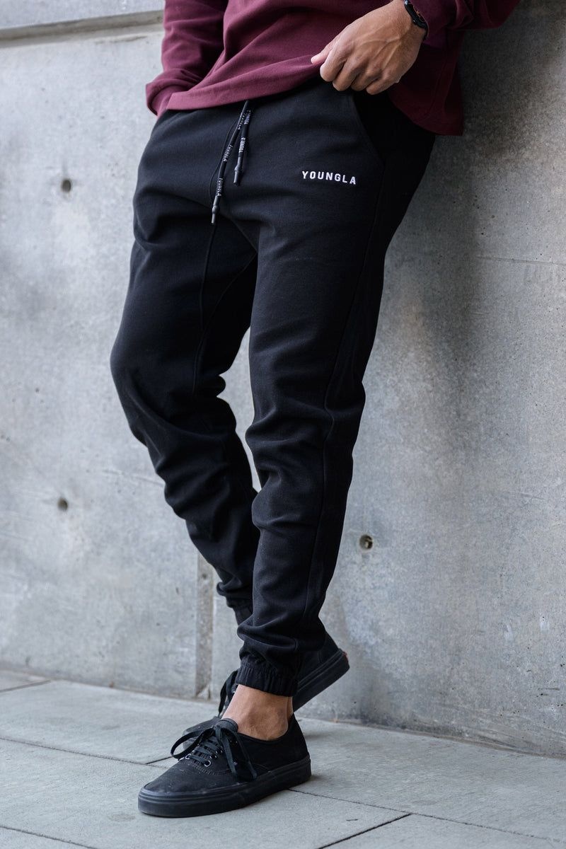 YoungLA 210 Kick-Back Joggers Black | TY3169-472