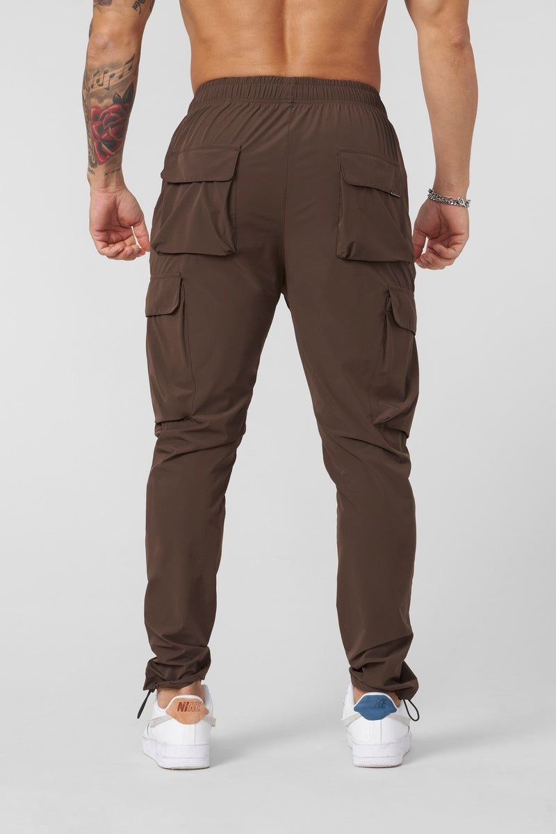 YoungLA 218 Travel Cargo Joggers Brown | HR8479-350