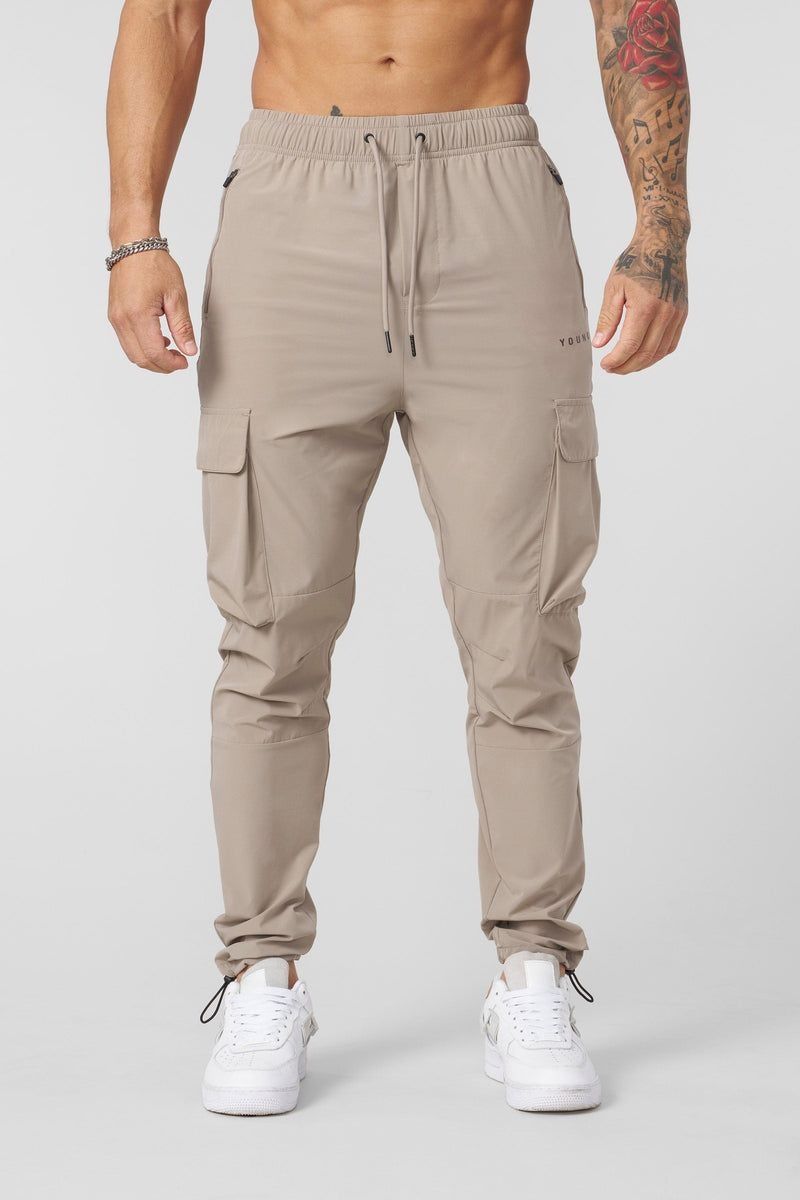 YoungLA 218 Travel Cargo Joggers Brown | HR8479-350