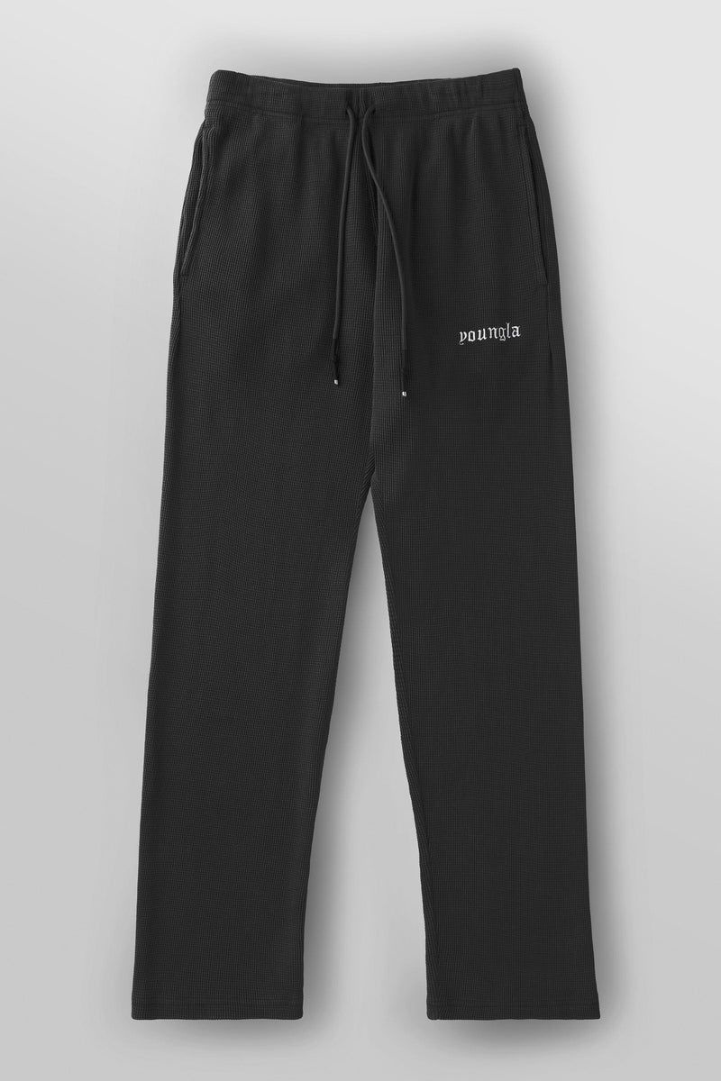 YoungLA 230 , No Cuff Thermal Pants Black | XW2369-714