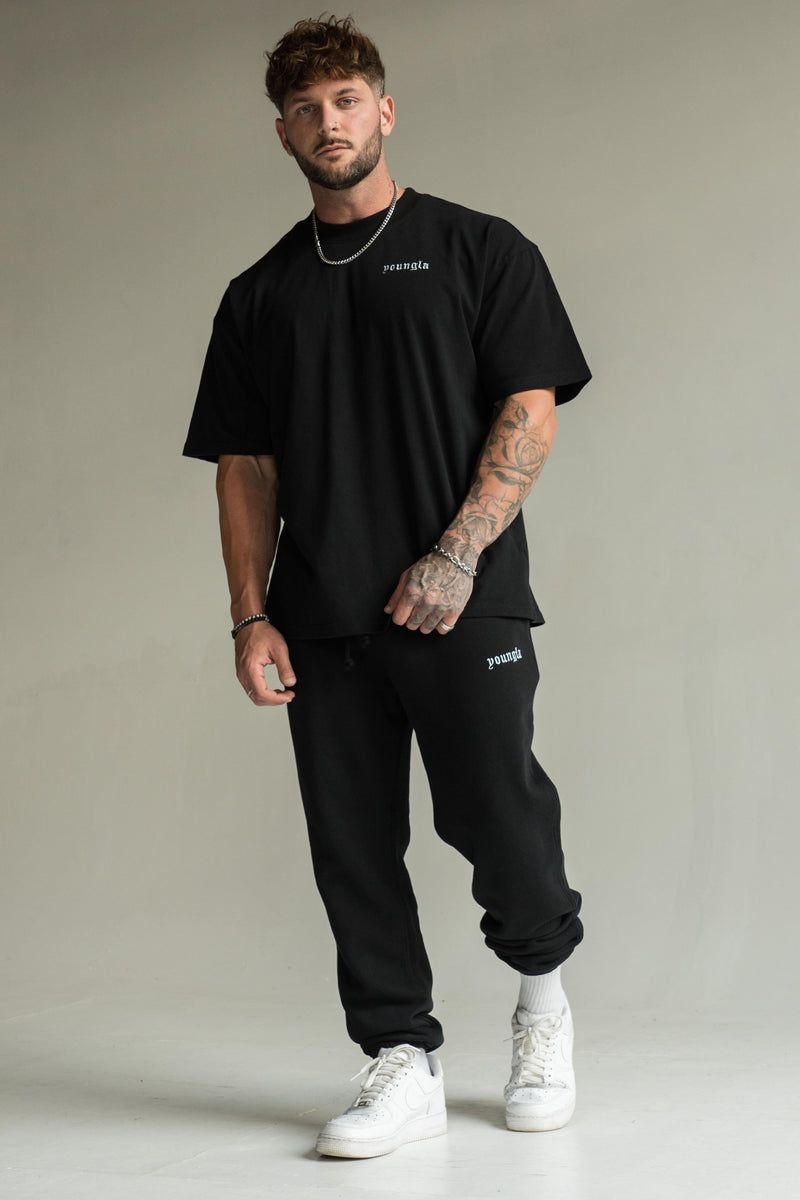 YoungLA 239 Earthy Collection , Joggers Black | TV0124-863