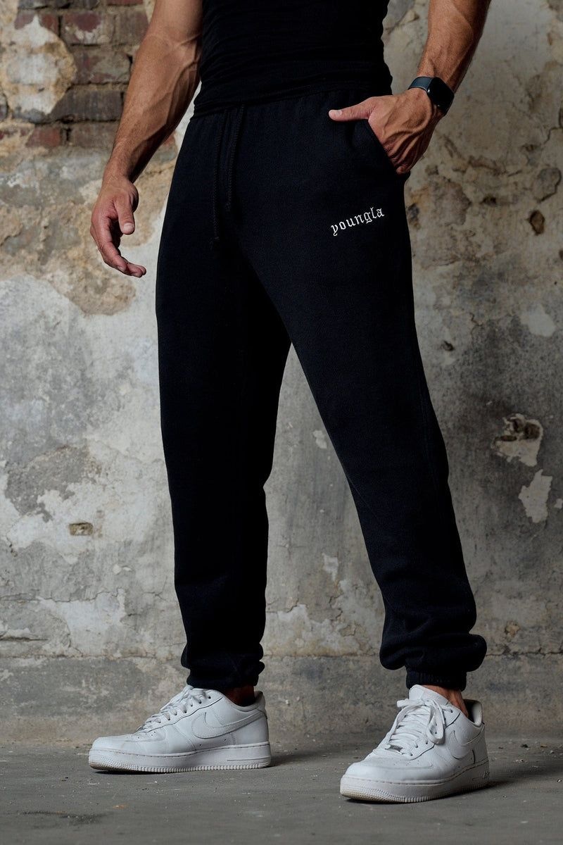 YoungLA 239 Earthy Collection , Joggers Black | TV0124-863