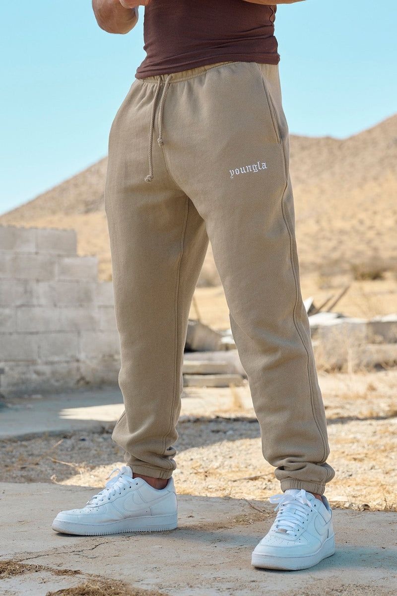 YoungLA 239 Earthy Collection , Joggers Black | TV0124-863