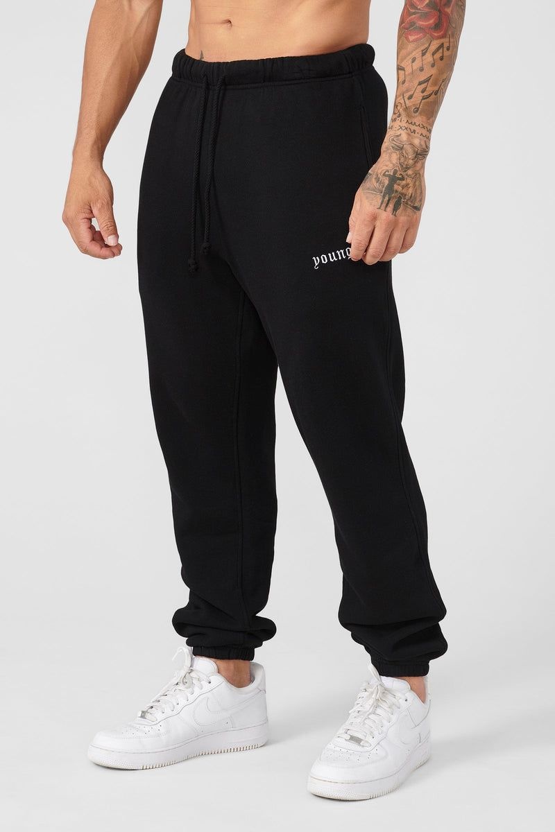 YoungLA 239 Earthy Collection , Joggers Black | TV0124-863